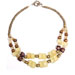 gold beads recyled glass necklaces for sale