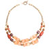peach beads recyled glass necklace for sale